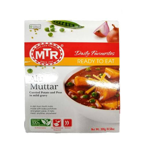 MTR Alu Mutter (Curried Potato and Peas in Mild Gravy) 300 Gm