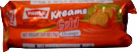 Parle Kreams Gold Orange Biscuits 80 Grams (2.8 Oz)