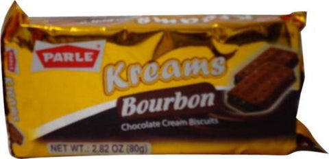 Parle Kreams Bourbon Chocolate Cream Biscuits 80 Grams (2.82 OZ)
