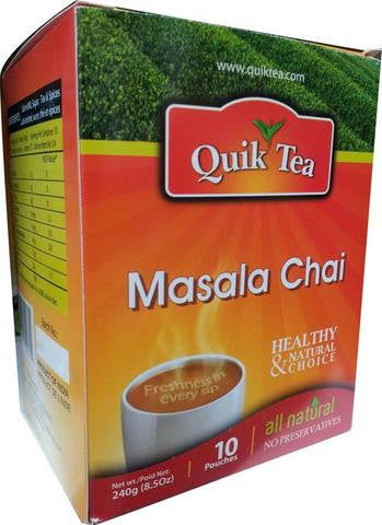 Quik Tea Masala Chai Instant Chai 10 Pouches 8.5 OZ (240 Grams)