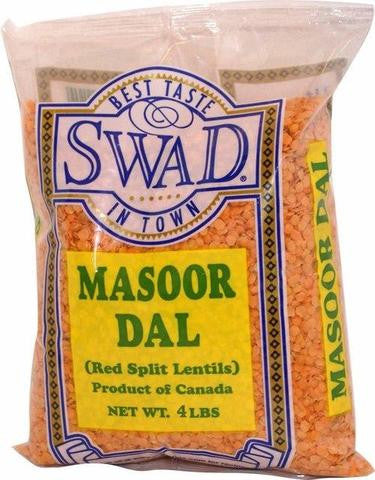 Swad Masoor Dal Red Split Lentils 4 LB (1814 Grams) 1.81 KG