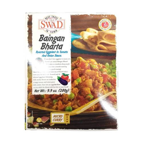 Swad Baingan Bharta Roasted Eggplant in Tomato & Onion Sauce 280 Gm
