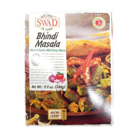 Swad Bhindi Masala Okra in Exotic Mild Curry Sauce 9.9 OZ (280 Grams)