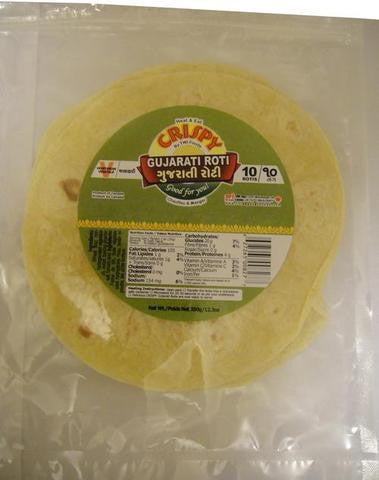 Twi Foods Crispy Gujarati Roti 12.3 OZ (350 Grams) (10 Rotis)