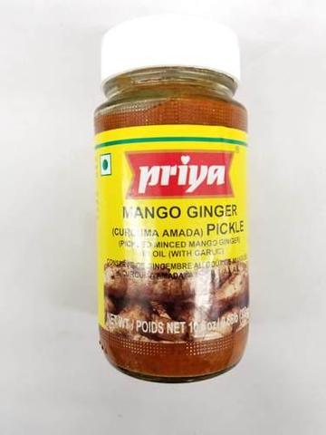 Priya Mango Ginger Pickle In Oil (with Garlic) 11 OZ (300 Grams)