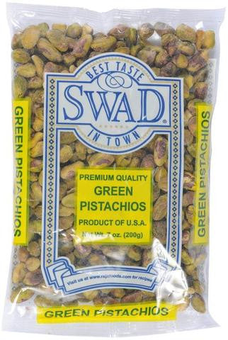 Swad Premium Quality Green Pistachios 7 OZ (200 Grams)