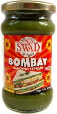 Swad Bombay Sandwich Spread Hot (Coriander & Mint) 9.9 OZ (280 Grams)