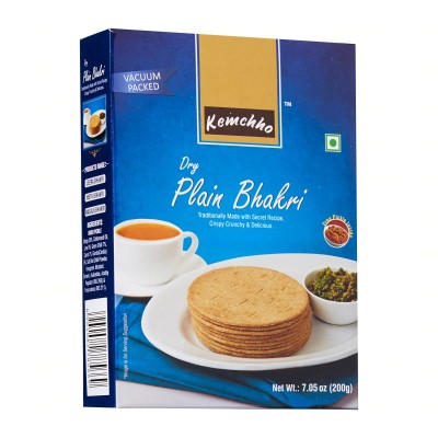 Kemcho Dry Plain Bhakri 7.05 OZ (200 Grams)