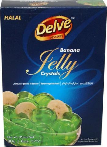 Shan Delve Desserts Banana Jelly Crystals 2.8 OZ (80 Grams)