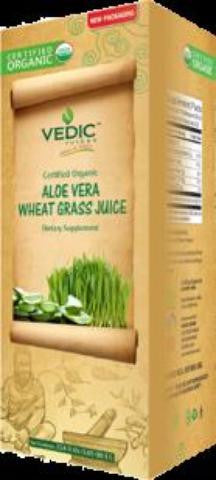 Vedic Organic Wheat Grass in Aloe Vera Juice 1 Litre