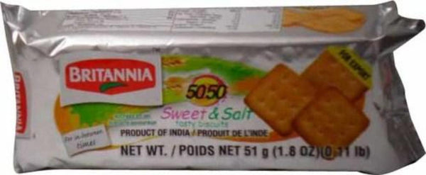 Britannia 5050 Sweet & Salt tasty Biscuits 51 Grams (1.8 OZ) 0.11 LB