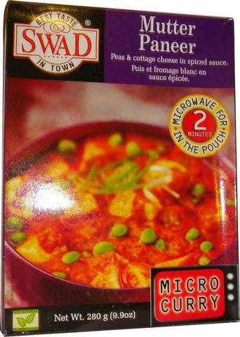 Swad Mutter Paneer Peas & Cottage Cheese in Spiced Sauce 280 Gm