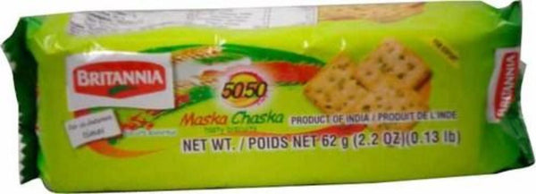 Britannia 5050 Maska Chaska Biscuits 62 Grams (2.2 OZ) 0.13 LB