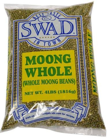 Swad Moong Whole (Whole Moong Beans) 4 LB (1816 Grams)