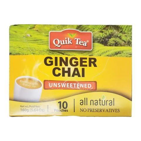 Quik Tea Unsweet Ginger Chai 5 OZ (159 Grams)