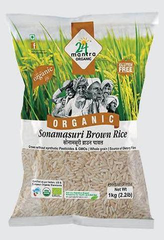 24 Mantra Sona Masoori Rice Brown 2 LB (998 Grams)