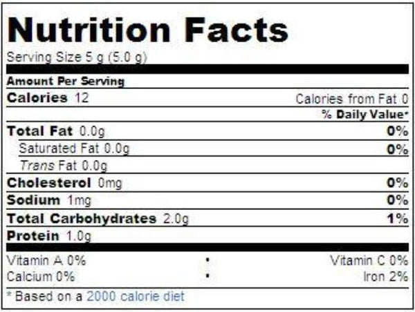 Nutrition Facts-Swad Fenugreek Seeds 14 OZ (400 Grams)