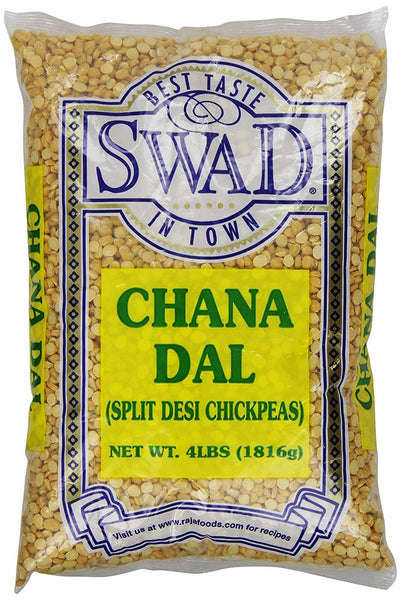 Swad Chana Dal Split Desi Chickpeas 4 LB (1816 Grams)