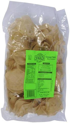 Swad Green Chili Rice Crackers 12 OZ