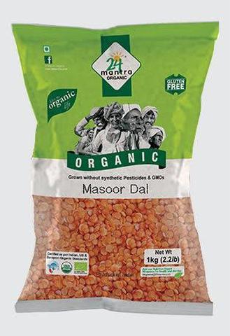 24 Mantra Masoor Dal 2 LB (907 Grams)