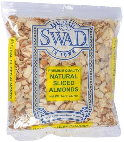 Swad Premium Quality Natural Sliced Almonds 14 OZ