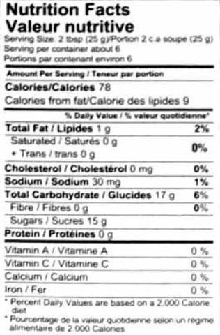 Nutrition Facts-Shan Special Badam Kheer Mix 150 Grams (5.2 OZ)