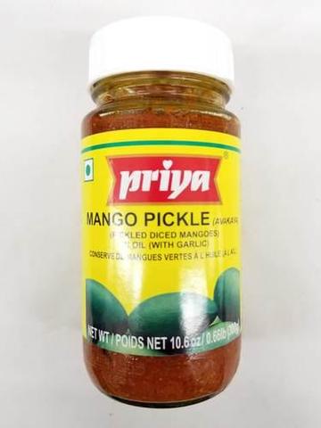 Priya Mango Avakaya Pickle (with Garlic) 11 OZ (300 Grams)