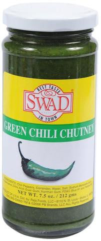 Swad Green Chili Chutney 7.5 OZ (212 Grams)