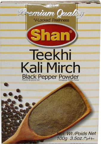 Shan Teekhi Kali Mirch Black Pepper Powder 100 Grams (3.5 Oz)
