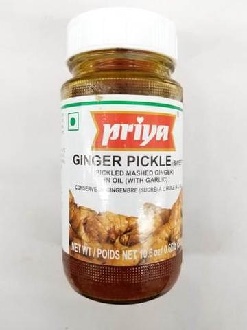 Priya Ginger Pickle Sweet (with Garlic) 11 OZ (300 Grams)