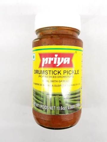 Priya Drumstick Pickle In Oil (with Garlic) 11 OZ (300 Grams)