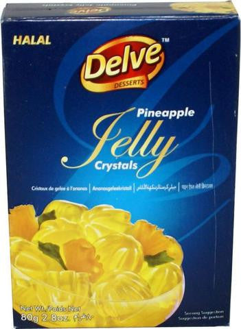 Shan Delve Desserts Pineapple Jelly Crystals 2.8 OZ (80 Grams)