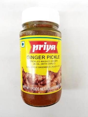 Priya Ginger Pickle In Oil (with Garlic) 11 OZ (300 Grams)