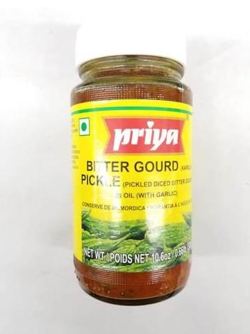 Priya Bitter Gourd (karela)  pickled In Oil (with Garlic) 11 OZ (300 Grams)