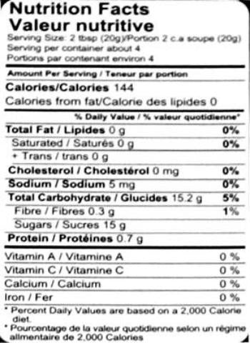 Nutrition Facts-Shan Delve Strawberry Jelly Crystals 2.8 OZ (80 Grams)