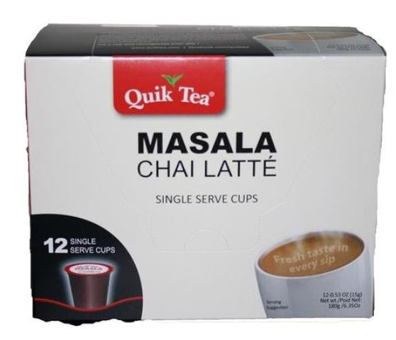 Quik Tea Masala Chai Latte 12 Single Serves Cup