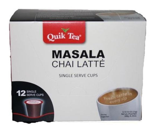 Quik Tea Masala Chai Latte 12 Single Serves Cup