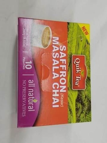 Quik Tea Saffron Masala Chai 8 OZ (241 Grams)