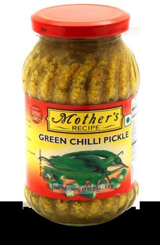Mother's Green Chilli Pickle 18 OZ (500 Grams)