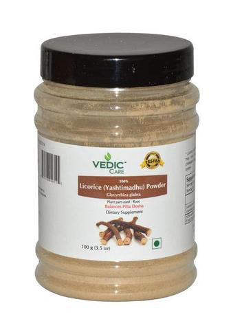 Vedic Care 100% Licorice (Yashtimadhu) Powder Dietary Supplement 3.5 OZ