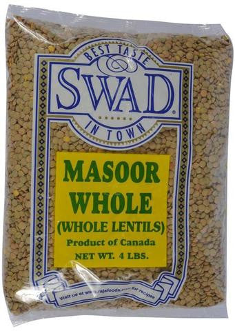 Swad Masoor Whole (Whole Lentils) 4 LB (1814 Grams)