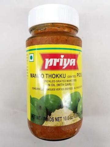 Priya Mango Thokku Pickle In Oil (with Garlic) 11 OZ (300 Grams)