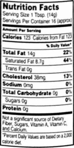 Nutrition Facts-Swad Desi Ghee 8 Fl.OZ (236 ML)